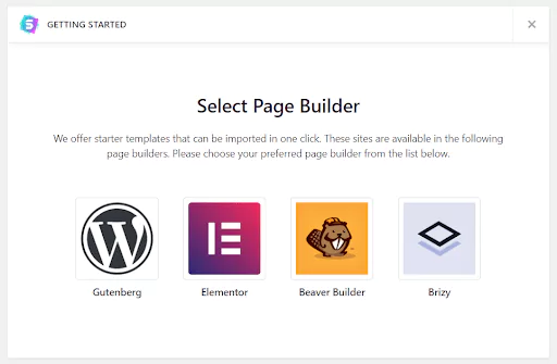 Select page builder