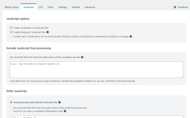 Javascript minification