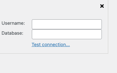 Test connection database