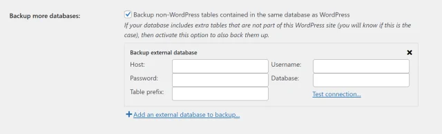 Add external database